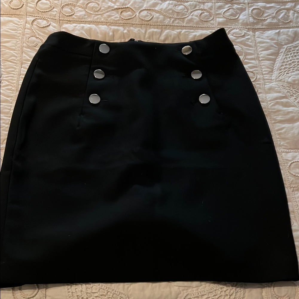 H&M Black Mini Skirt with Metallic Accents